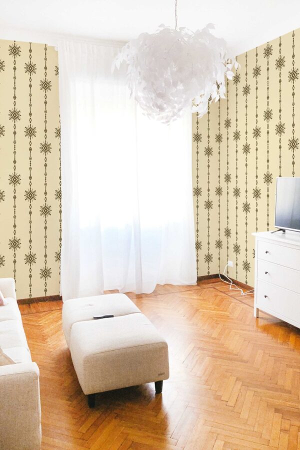 Fancy Walls Bead curtains Beige peel and stick wallpaper
