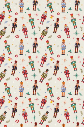 Beige Christmas peel and stick wallpaper by Fancy Walls