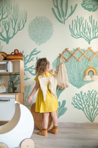 Aesthetic Seashell Grandeur wall mural peel and stick by Fancy Walls