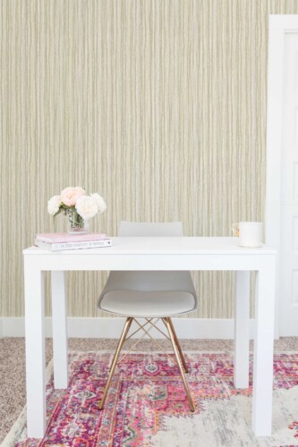 Fancy Walls Beige Preppy Lines Classic self-adhesive wallpaper