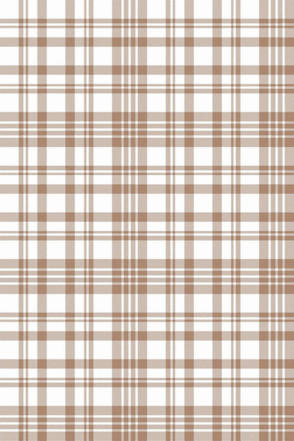 Pattern repeat of Beige seamless plaid removable wallpaper design
