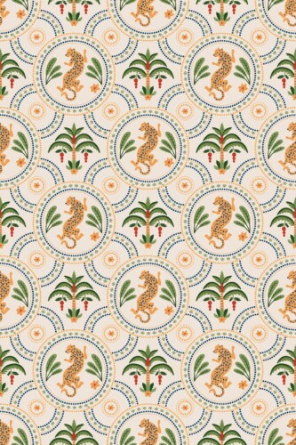 Fancy Walls beige animal peel and stick wallpaper with cute summer tiles