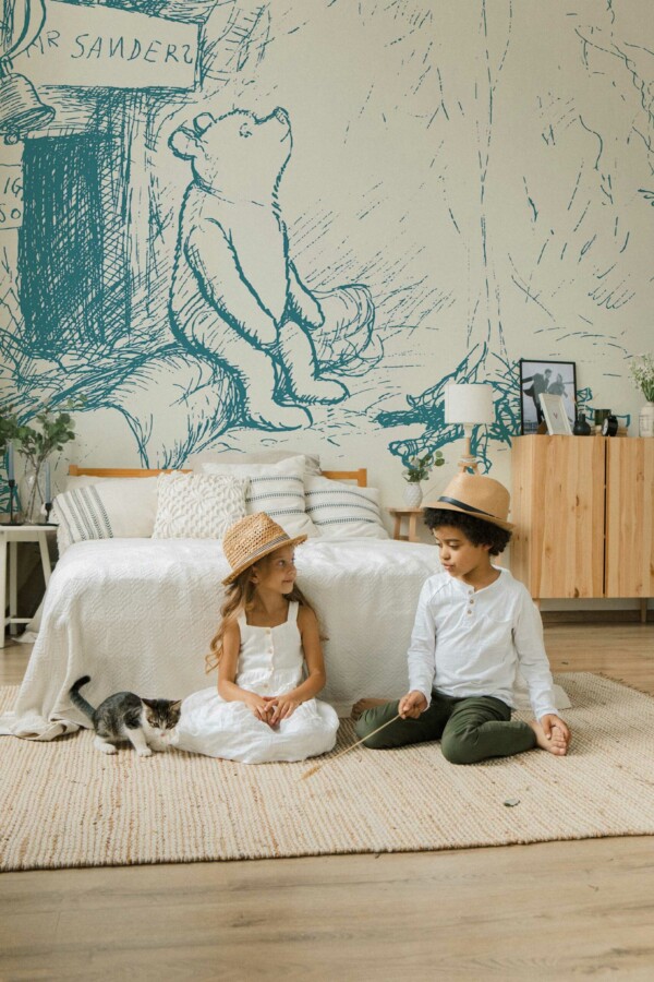 Removable wall mural Beloved Bear Tranquility by Fancy Walls