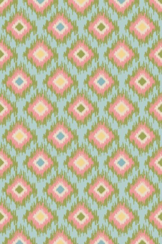 Pattern repeat of Bimini ikat removable wallpaper design