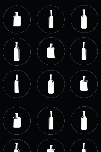 Pattern repeat of Black and White Bottle removable wallpaper design