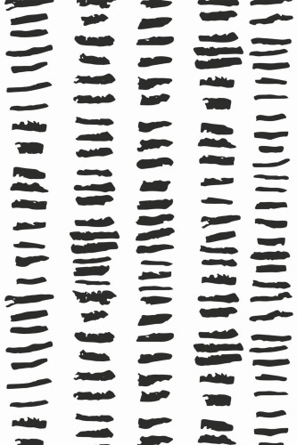 Pattern repeat of Black and white brush stroke pattern removable wallpaper design
