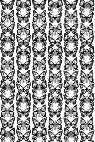 Skull butterfly pattern peel and stick wallpaper by Fancy Walls