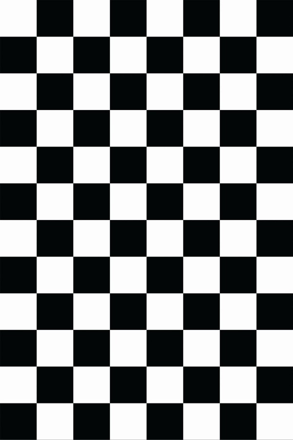 Pattern repeat of Black and white checkered removable wallpaper design