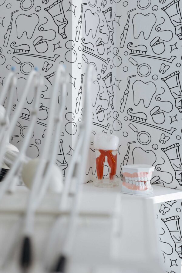 Black and White Dental Wallpaper