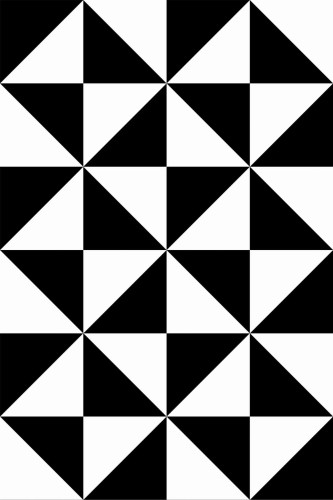 Pattern repeat of Black and white triangle removable wallpaper design