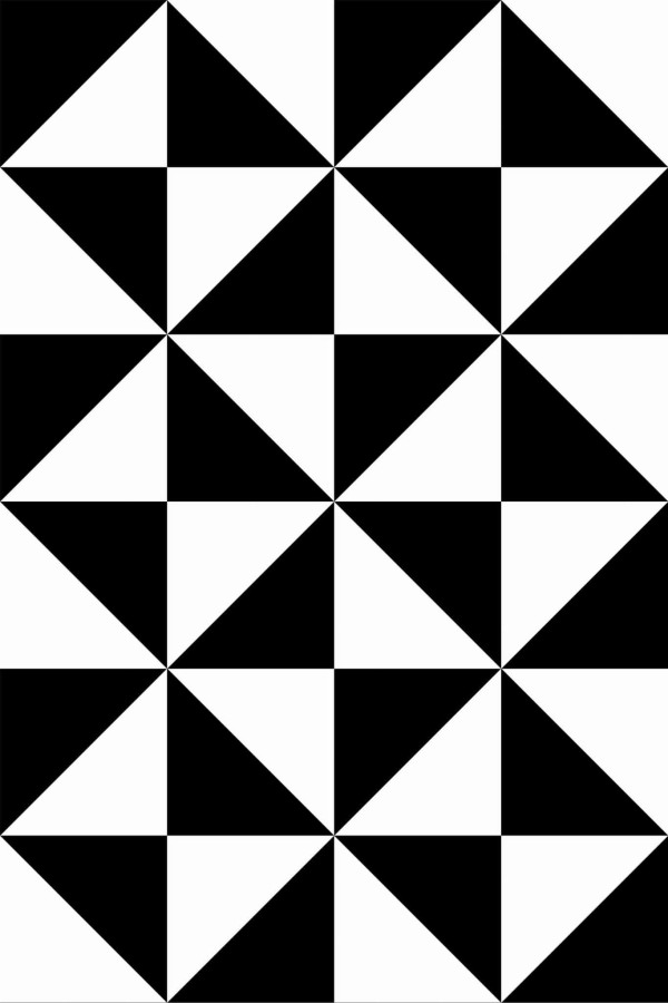 Pattern repeat of Black and white triangle removable wallpaper design