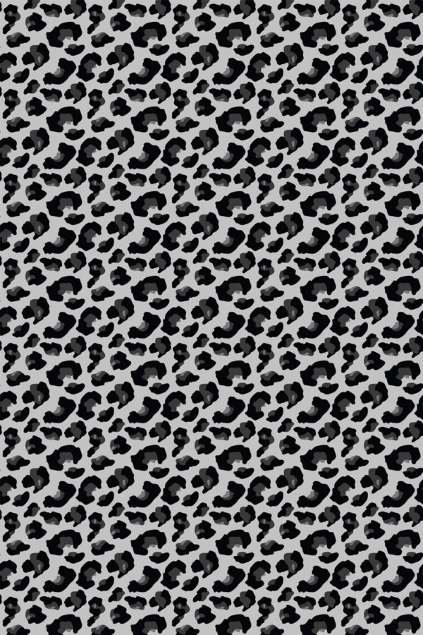 Pattern repeat of Black cheetah pattern removable wallpaper design