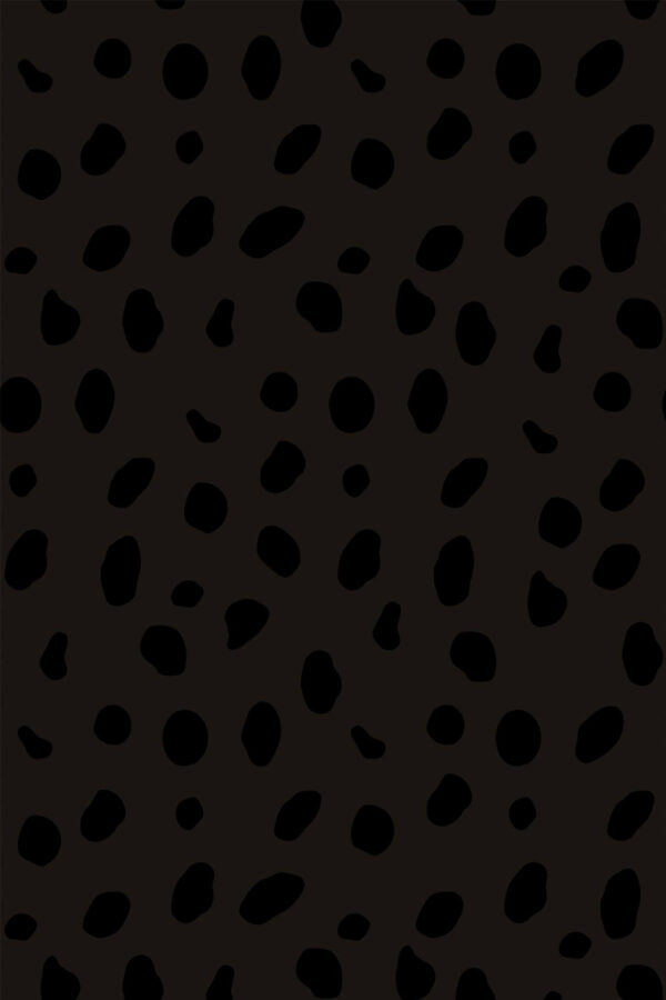Pattern repeat of Black cheetah removable wallpaper design