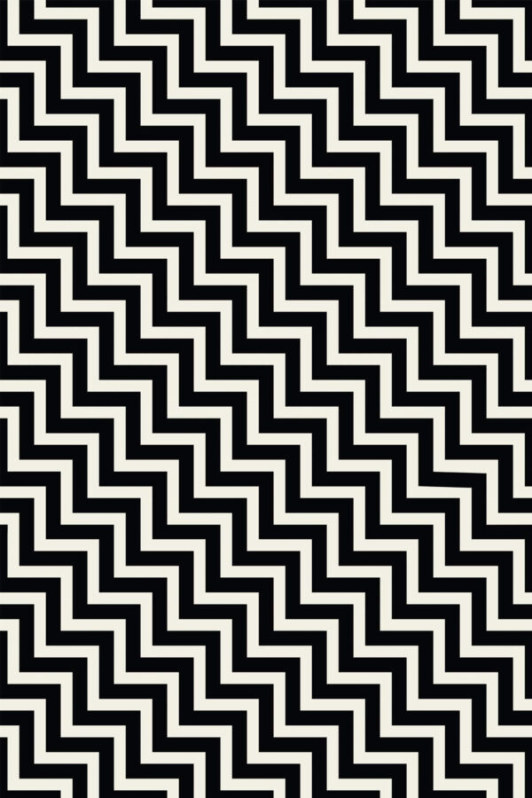 Pattern repeat of Black chevron removable wallpaper design