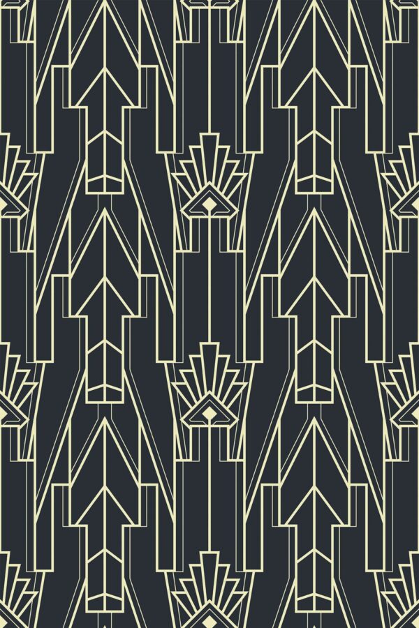 Fancy Walls Black Geometric unpasted wallpaper