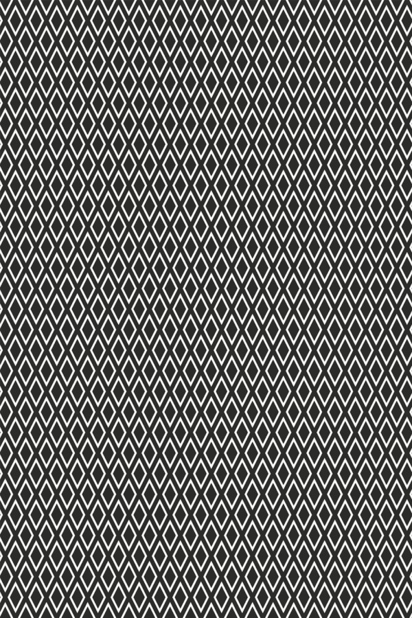 Pattern repeat of Black harlequin removable wallpaper design