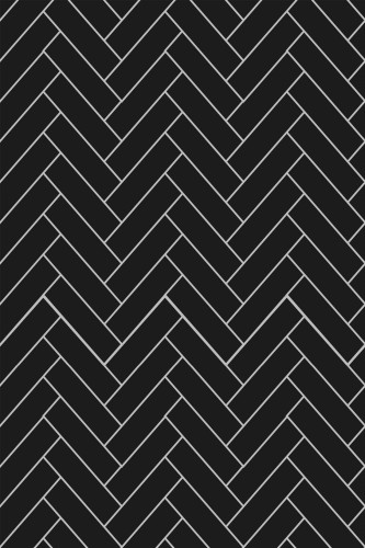 Pattern repeat of Black herringbone removable wallpaper design
