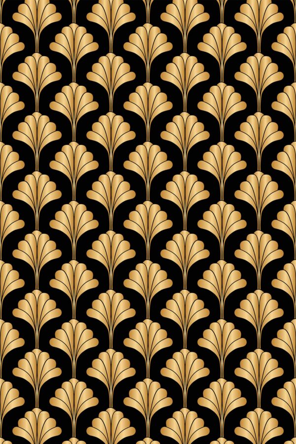 Black Elegant Deco Wallpaper