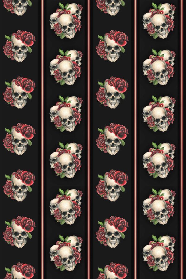 Black Gothic Stripes Wallpaper