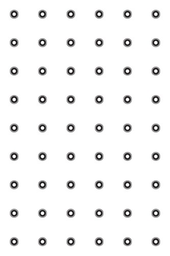 Fancy Walls removable wallpaper with minimalist black and white polka dot pattern.