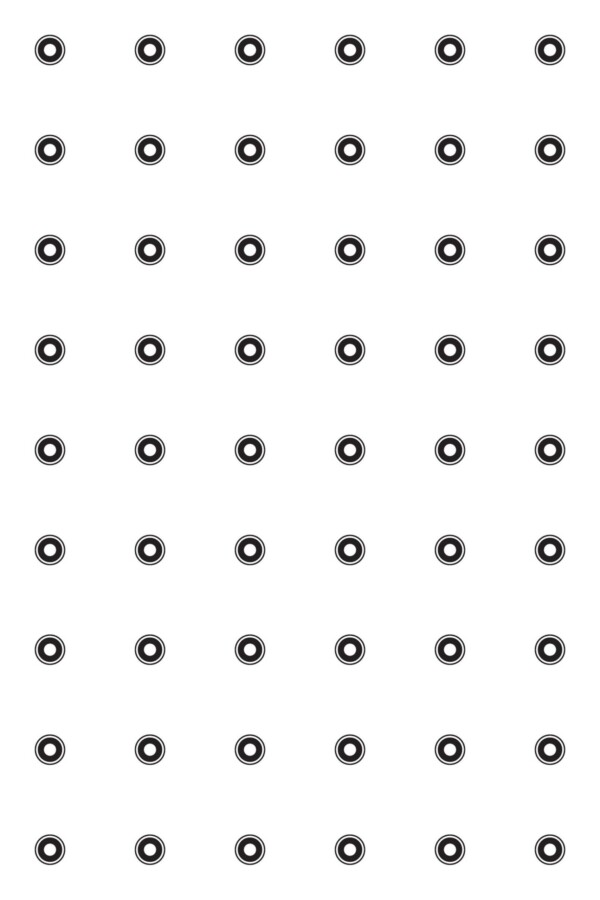 Fancy Walls removable wallpaper with minimalist black and white polka dot pattern.
