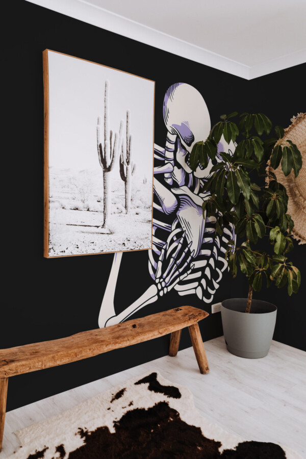 Skeleton kiss wall mural peel and stick by Fancy Walls