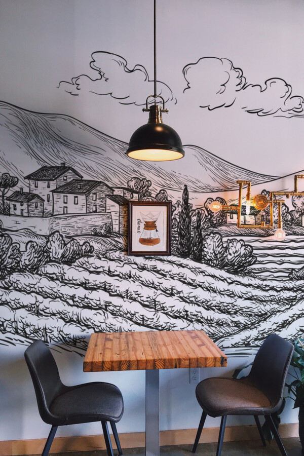 Fancy Walls Italian landscape peel and stick wall murals