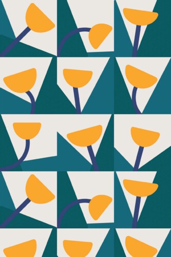 Vibrant Salon Statement traditional wallpaper by Fancy Walls