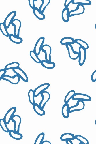 Pattern repeat of Blue abstract shape removable wallpaper design