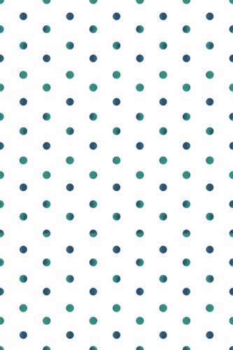 Pattern repeat of Blue and teal polka dot removable wallpaper design