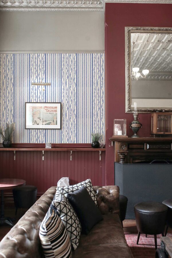 Fancy Walls Blue stripes Blue and white traditional wallpaper