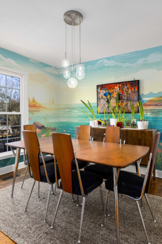 Fancy Walls Blue Beach peel and stick wall murals.