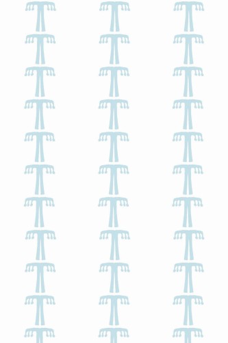 Pattern repeat of Blue boho removable wallpaper design