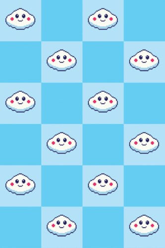 Fancy Walls Blue Check wallpaper for Kids room walls in Cute Kawaii style unpasted wallpaper.