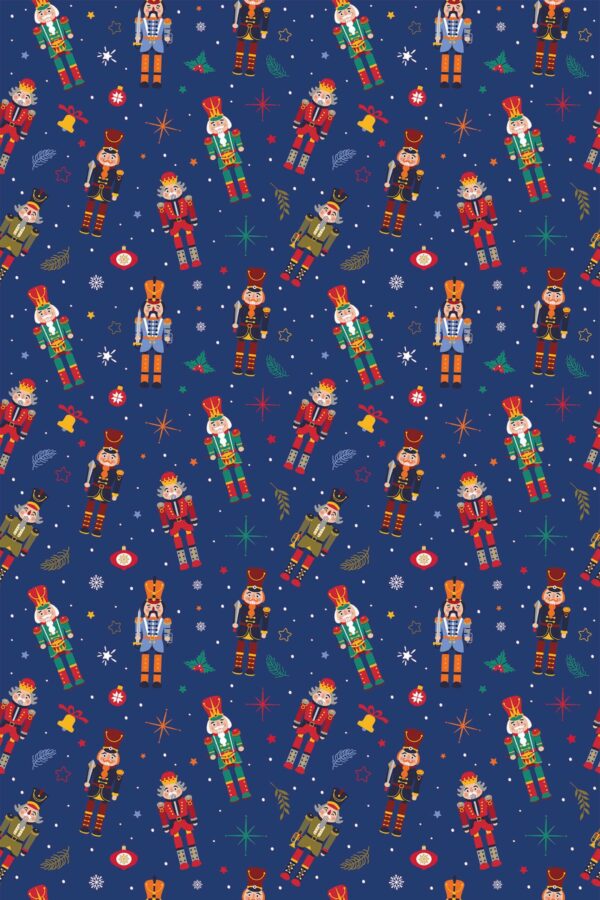 Blue Christmas peel and stick wallpaper by Fancy Walls