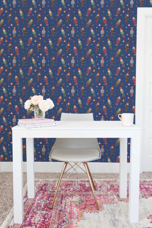 Fancy Walls Blue Christmas self-adhesive wallpaper
