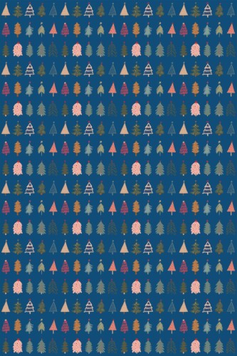 Blue Christmas Trees peel and stick wallpaper by Fancy Walls