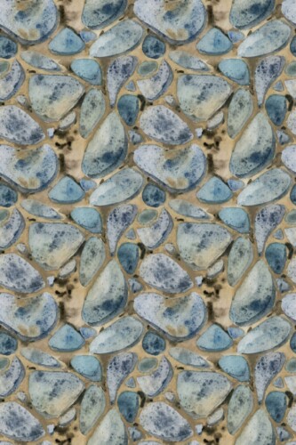 Blue Stone Look Peel and Stick Wallpaper by Fancy Walls.