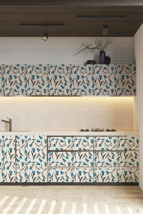 Fancy Walls self-adhesive cornflower wallpaper