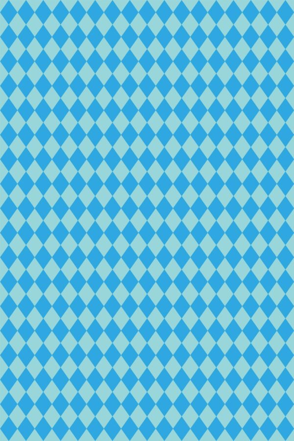 Pattern repeat of Blue Diamonds removable wallpaper design