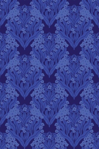 Blue floral self-adhesive wallpaper by Fancy Walls