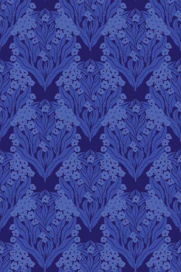Blue floral self-adhesive wallpaper by Fancy Walls