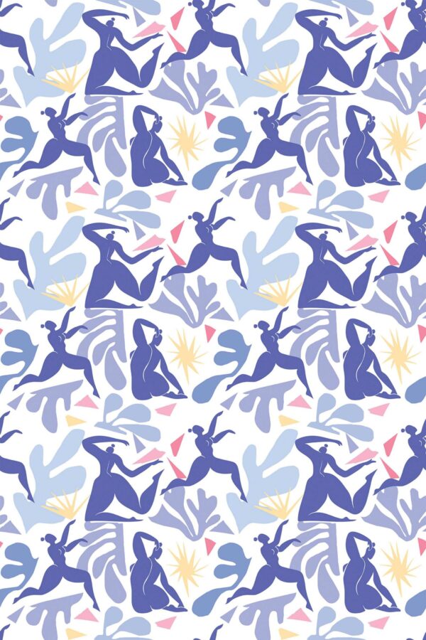 Fancy Walls Blue Floral removable wallpaper