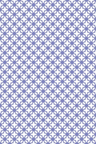 Pattern repeat of Blue geometric floral removable wallpaper design