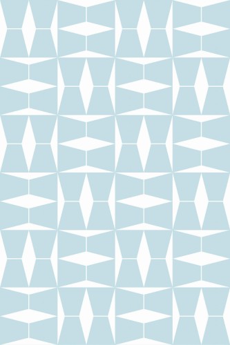 Pattern repeat of Blue geometric removable wallpaper design