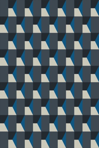 Traditional wallpaper with 3D geometric design from Fancy Walls