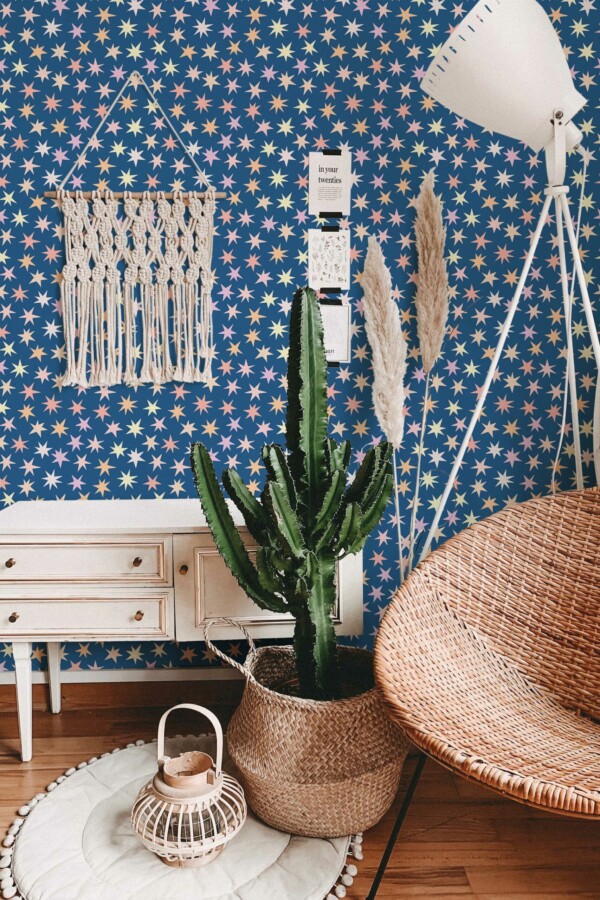 Wallpaper for walls with Twinkle Blue Elegance design by Fancy Walls