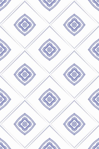 Pattern repeat of Blue tile removable wallpaper design