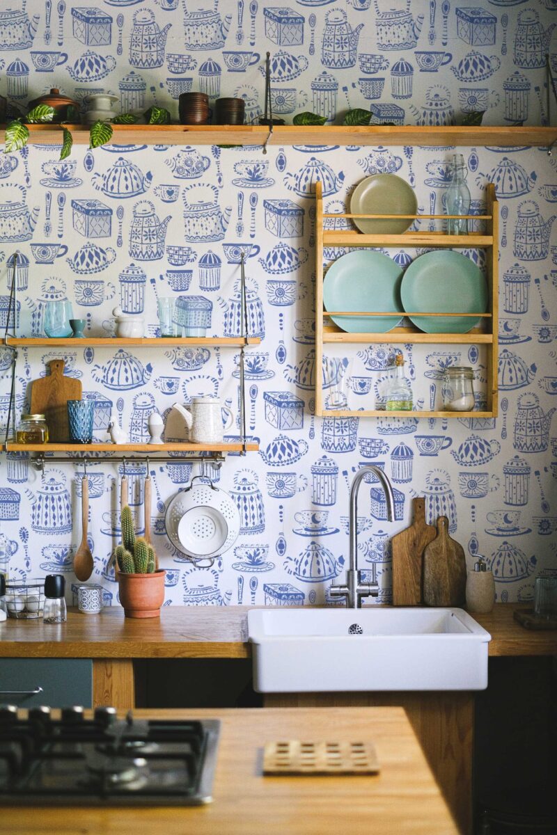 Fancy Walls Tea Joy peel and stick wallpaper