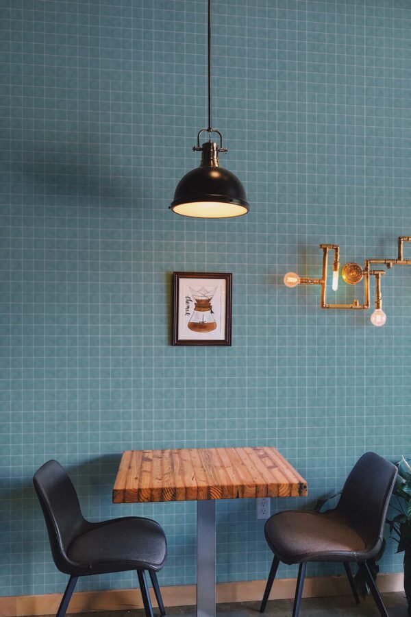 BlueGrid unpasted wallpaper by Fancy Walls